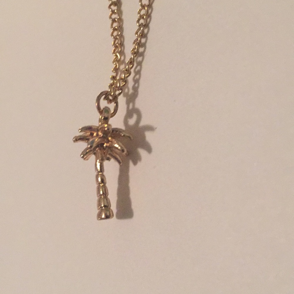 Choker necklace vacation palm tree/ resort style